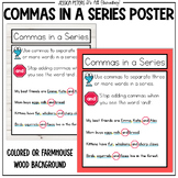 Commas in a Series Anchor Chart |  Commas in a Series Poster