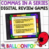 5th Grade Commas in a Series Digital Grammar Review Games 