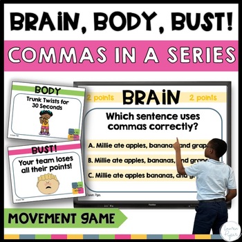Preview of Commas in a Series Game and Powerpoint