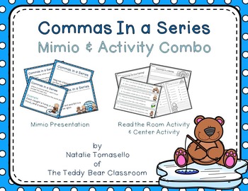 Preview of Commas in a Series: Read the Room, Center, and Mimio Combo