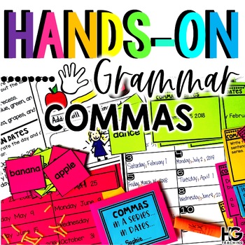 Preview of Commas in a Series and Commas in Dates Hands on Grammar Worksheets, Activities