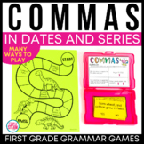 Commas in a Series and Dates Grammar Games