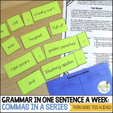 Commas in a series - a mentor sentence grammar lesson