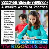 Commas to Set off Words in a Sentence Lesson, Practice and