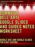 Commedia Dell'Arte Google Slides Guided Notes Theatre Acti