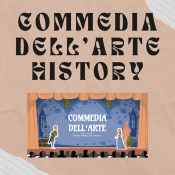Preview of Commedia Dell'arte Theatre History BUNDLE