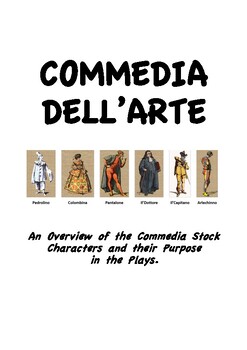 Preview of Commedia dell'arte Character Overview Booklet