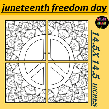 Preview of Commemorate Juneteenth Day with a Collaborative Coloring Bulletin Board Poster