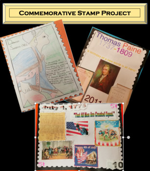 Preview of Commemorative Stamp Project and Presentation  (distance/remote learning)