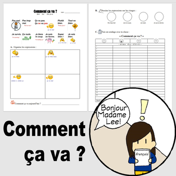 Preview of Comment ça va ? French Speaking Conversation Activity + Lesson