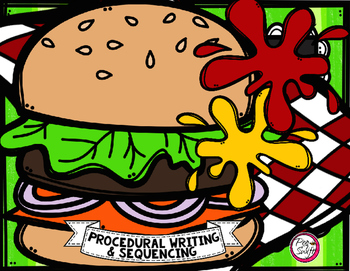 Preview of Comment faire un hamburger ☼ French Procedural Writing & Sequencing