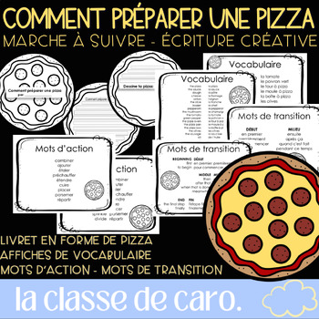 Preview of Comment préparer une pizza -  Marche à suivre – Écriture créative