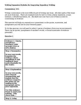 Commentary on Quotes and Evidence Exercise by The AP Capstone Corner