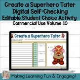 Commercial Create a Superhero Tater Self-Checking Template