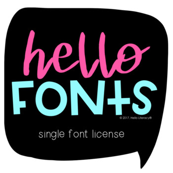 Preview of Commercial Font License: One Hello Font {Lifetime License}