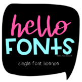 Commercial Font License: One Hello Font {Lifetime License}