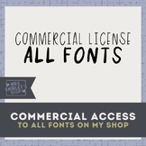 Commercial License- All Fonts