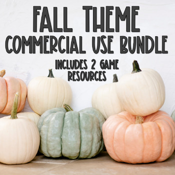 Preview of Commercial Use Fall Theme Bundle Jeopardy Template Gameboard Template Games