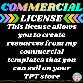 Preview of Commercial Use License Required to Sell in your TPT Store