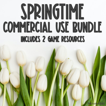 Preview of Commercial Use Spring Theme Bundle Jeopardy Template Gameboard Template Games