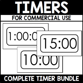 Preview of Commercial Use Timers for Digital Products Bundle Complete Bundle