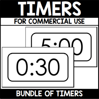 Preview of Commercial Use Timers for Digital Products Bundle Up To 5 Minutes