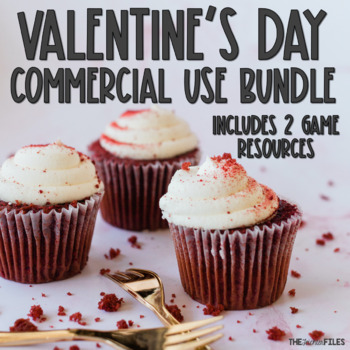 Preview of Commercial Use Valentine's Day Bundle Jeopardy Template Gameboard Template Games