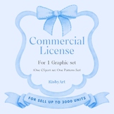 Commercial use License ( 1 Clipart Listing ) for sell up t