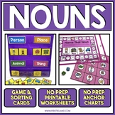 Common And Proper Noun Sort Board Games | Label Nouns | No