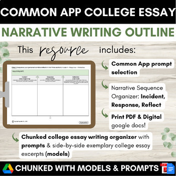 common app college essay outline