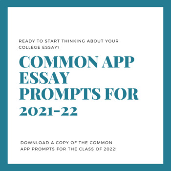 the common app essay prompts 2022