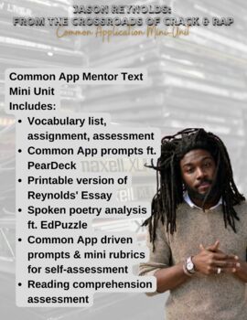 Preview of Common App Writing with Mentor Texts: Jason Reynolds' Essay & Poem