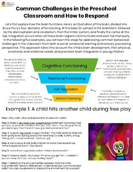 Preview of Common Challenges in the Preschool Classroom and How to Respond