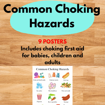 Preview of Common Child Choking Hazards, Infant & Child Choking First Aid Posters