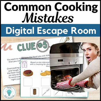 Preview of Common Cooking Mistakes Culinary Digital Escape Room - FCS - FACS Sub Plans
