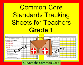 Preview of Tracking Sheets (EDITABLE) Common Core 1st Grade Math by Domain/Cluster/Standard