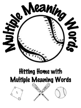 Preview of Common Core 2-5 Baseball Themed Multiple Meaning Word Activity Packet