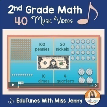 Preview of Common Core 2nd Grade Math Music Videos 