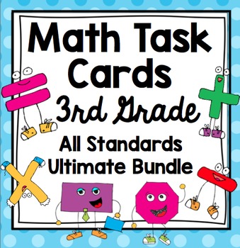 Preview of 3rd Grade Math Task Cards All Standards Bundle