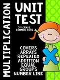 Common Core 3rd Grade- Multiplication Assessment- Arrays, 