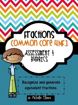 Preview of Common Core 4.NF.1 {Fraction Assessments & Rubrics}