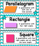 Common Core 4th Grade Math Vocabulary Cards - Teal