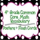 Common Core 4th Grade Mathematics Vocabulary Posters & Fla