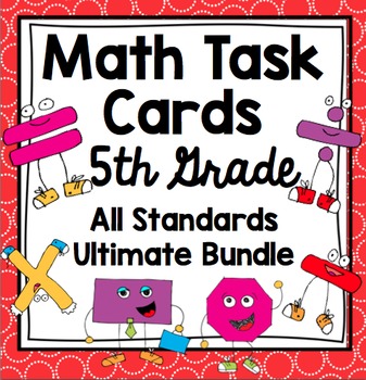 Preview of 5th Grade Math Task Cards All Standards Bundle