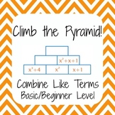 Common Core 6EE3 - Combine Like Terms - Climb the Pyramid 