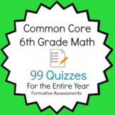 Common Core - 6th Grade Math Quiz Bundle - 97 Quizzes Enti