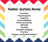 Common Core - 6th grade - Number Systems Review Booklet