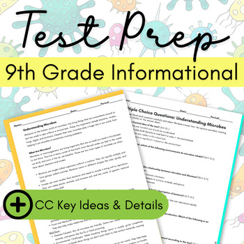 Preview of Common Core 9th Grade ELA Test Prep: Key Ideas & Details Practice Vol 2