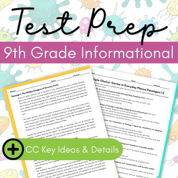 Preview of Common Core 9th Grade ELA Test Prep: Key Ideas & Details Practice Vol 1