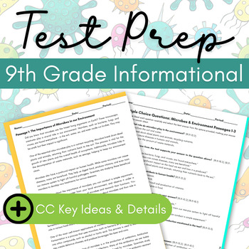 Preview of Common Core 9th Grade ELA Test Prep: Key Ideas & Details Practice Vol 3